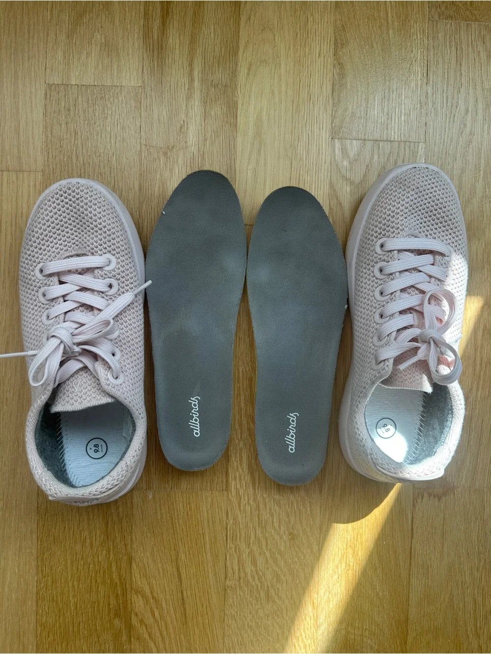 Women’s Allbirds Tree Pipers, Size 8, Pink, Calm Taupe